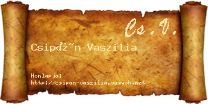 Csipán Vaszilia névjegykártya